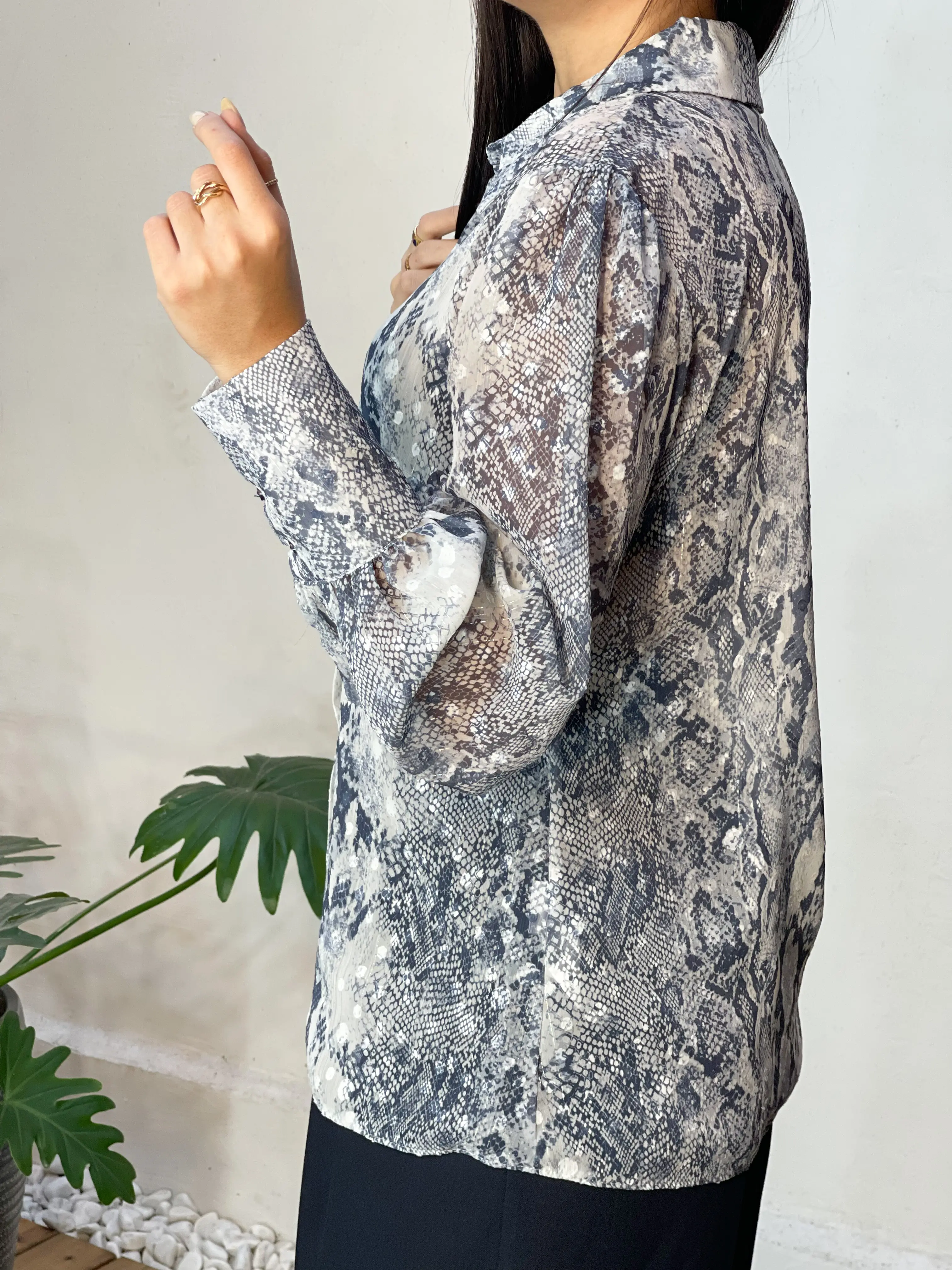 شومیز حریر مجلسی طرح دار طرح لئوپارد